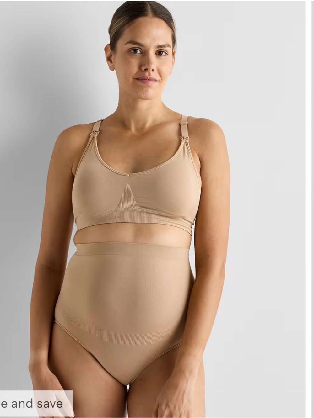 Quince Seamless Nursing Bra Sz M NEW Sand
